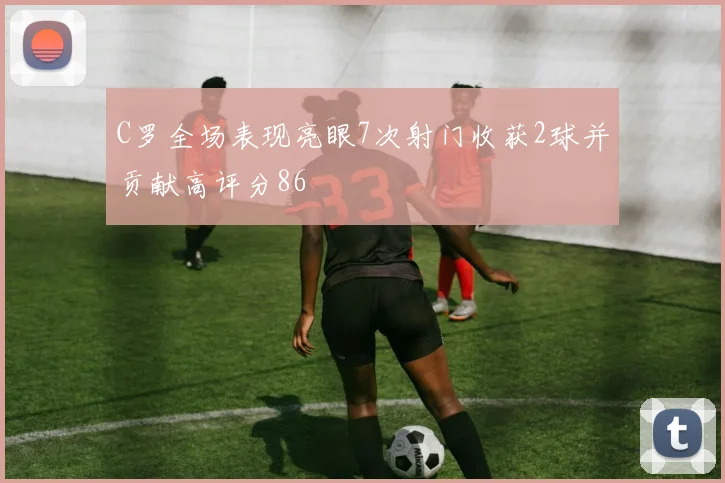 C罗全场表现亮眼7次射门收获2球并贡献高评分86